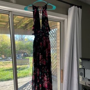 Express cutout floral maxi dress